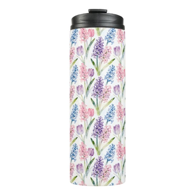 Spring Floral Pattern Thermal Tumbler (Front)