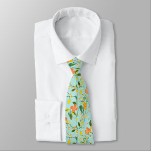 Spring Floral Pattern Tie