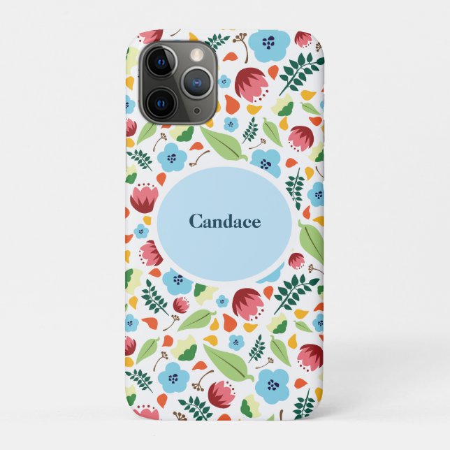Spring Floral Personalized  Case-Mate iPhone Case (Back)