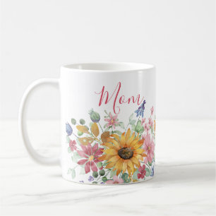 Spring Floral Personalized Mom   Coffee Mug