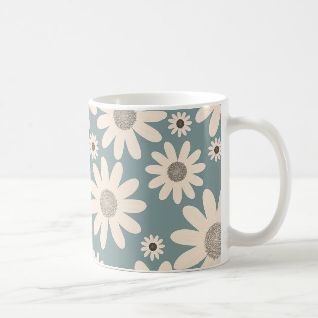 spring floral print for a light and cheerful mood coffee mug (Right)