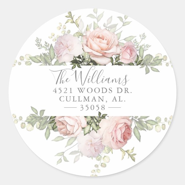 Spring Floral Return Address Label Seal (Front)