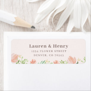 Spring Floral Return Address Labels