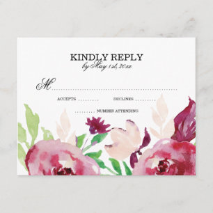 Spring Floral RSVP Cards