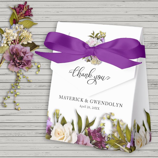 Spring Floral Rustic Wedding Favor Box (Creator Uploaded)