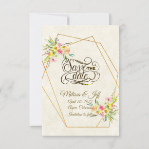 Spring floral Save the date Invitation