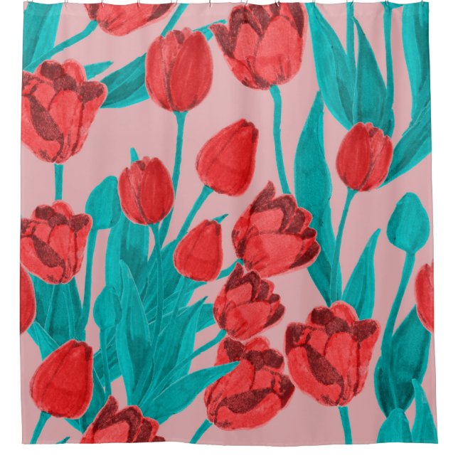 Spring floral seamless pattern with hand drawn tul (Front)