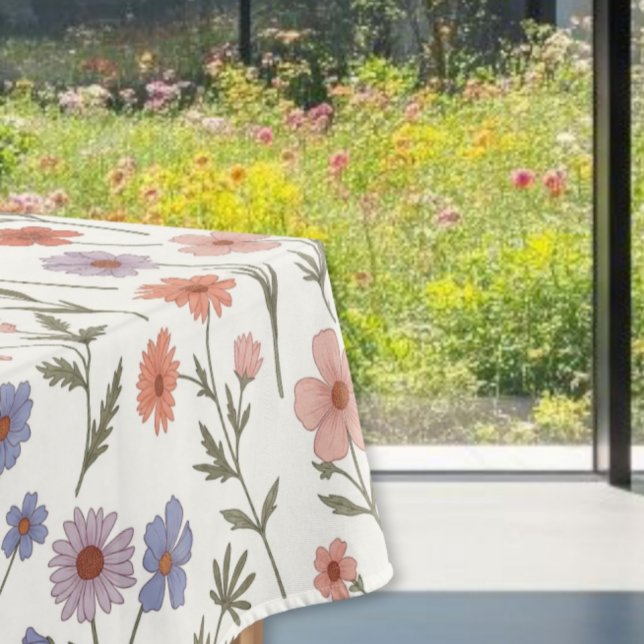  Spring Floral Tablecloth - Wildflower Printed  (Creator Uploaded)