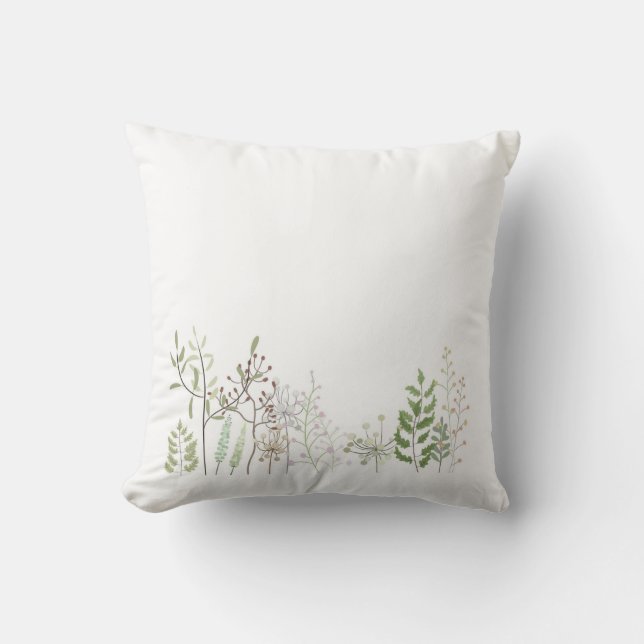 Spring Floral Throw Pillow (Front)