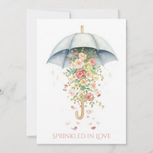 Spring Floral Umbrella Watercolor Baby Sprinkle Invitation