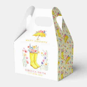 Spring Floral Watercolor Baby Shower Favour Boxes 