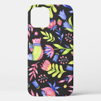 Spring Floral: Watercolor Seamless Pattern iPhone 12 Case