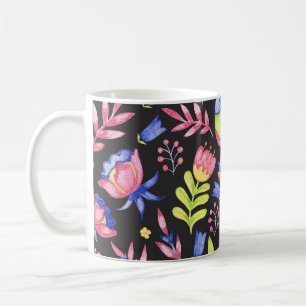 Spring Floral: Watercolor Seamless Pattern Coffee Mug