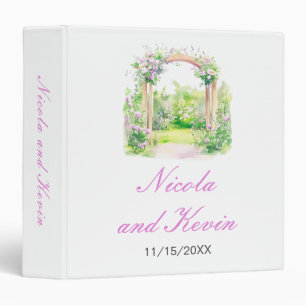 Spring Floral Wedding Arch Photo Album Binder