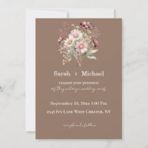 Spring Floral Wedding Invitation