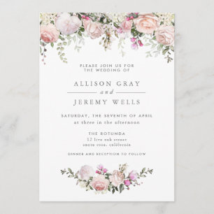 Spring Floral Wedding Invitation