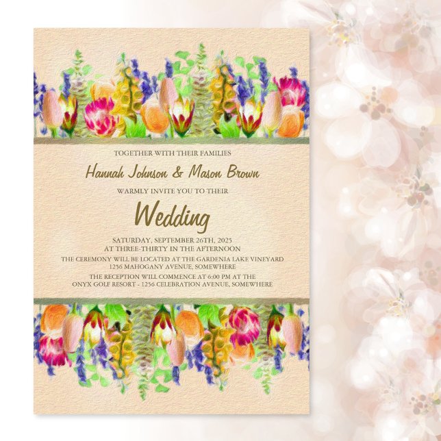 Spring Floral Wedding Invitation (Creator Uploaded)