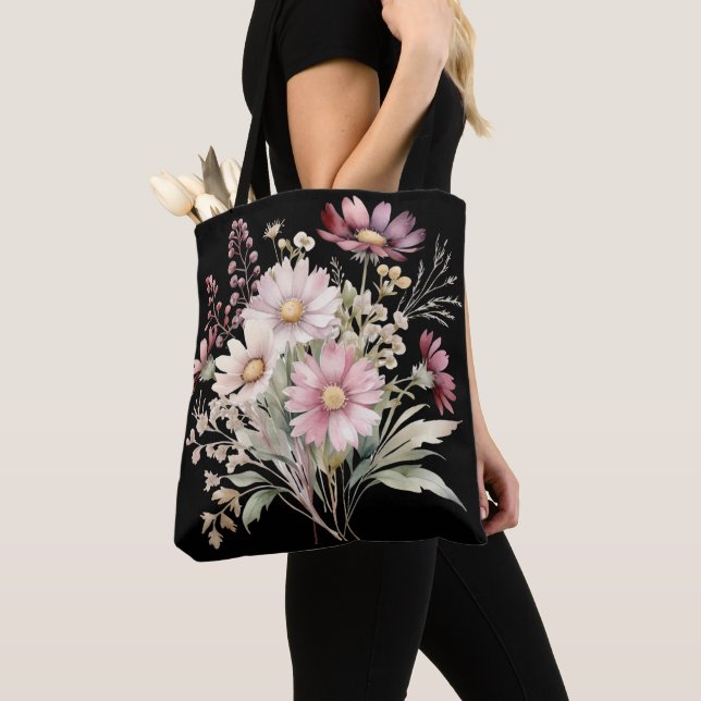 Spring Floral Wedding  Tote Bag (Close Up)