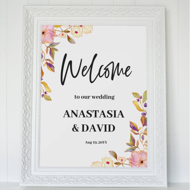 Spring Floral Wedding Welcome Printable Poster (Creator Uploaded)