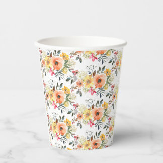 Spring Floral Welcome baby Shower  Paper Cups