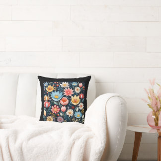 Spring Florals Duvet Cover Throw Pillow