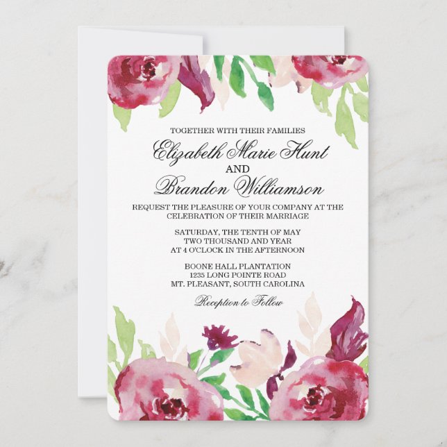 Spring Florals | Invitation (Front)