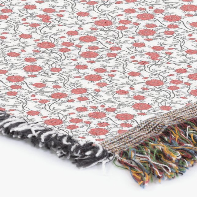 Spring Florals Throw Blanket (Corner)