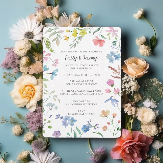Spring Florals Wedding Invitation (Creator Uploaded)
