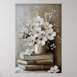 Spring Flower Book Art Print, Vintage Botanical Poster