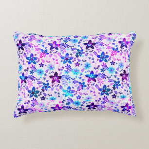 Spring Flower Bouquet - Edelweiss Flower Geometric Accent Pillow