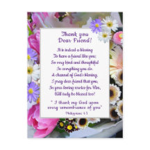 Spring Flower Bouquet Thank You Friend