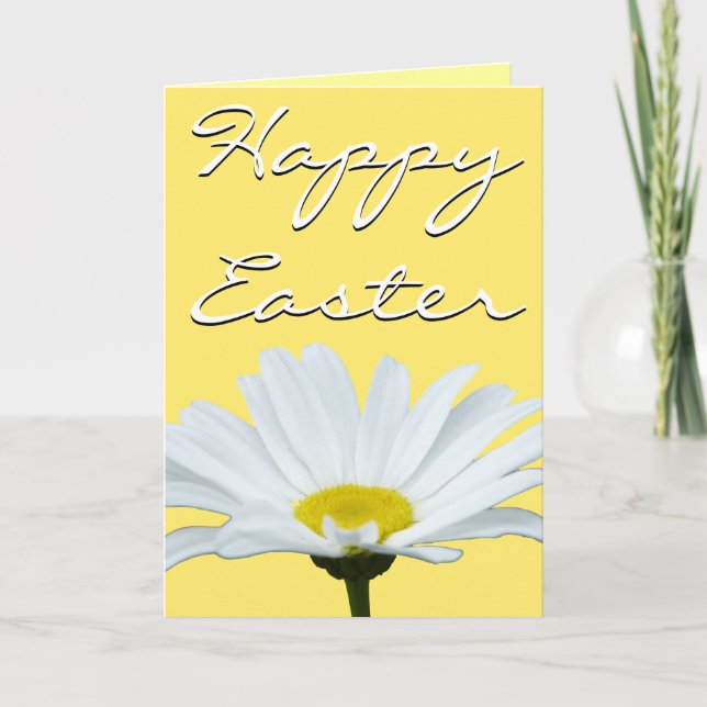Spring Flower Card Personalized Easter Daisy Card (Front)