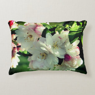 Spring Flower Crabapple Blossoms 2 Close Up Accent Pillow