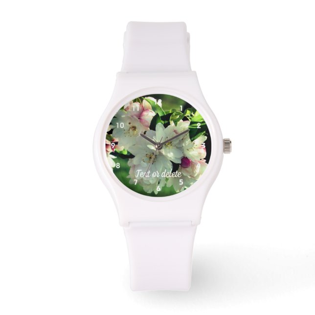 Spring Flower Crabapple Blossoms 2 Personalized  Watch (Front)