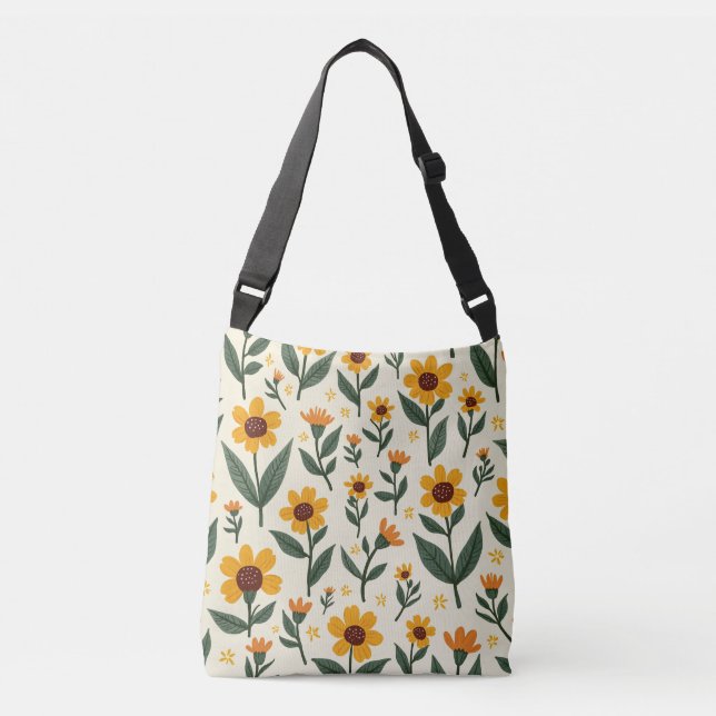Spring Flower Crossbody Bag (Front)