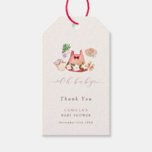 Spring Flower Garden Girl Clothes Baby Shower Gift Tags