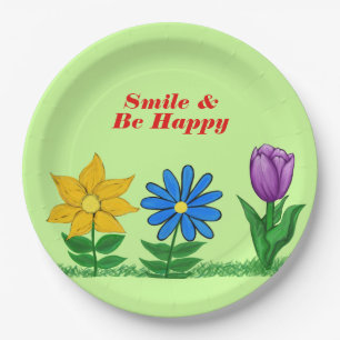 Spring Flower Garden Paper Plates