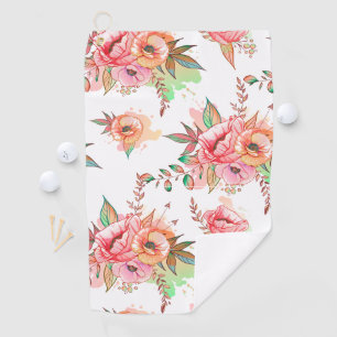 spring Flower Golf Towel