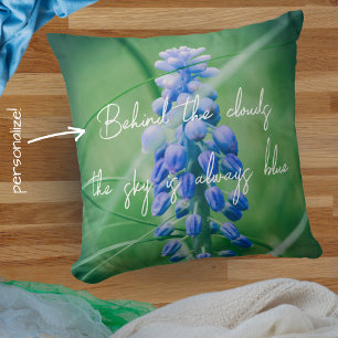 Spring Flower (Grape Hyacinth) Throw Pillow