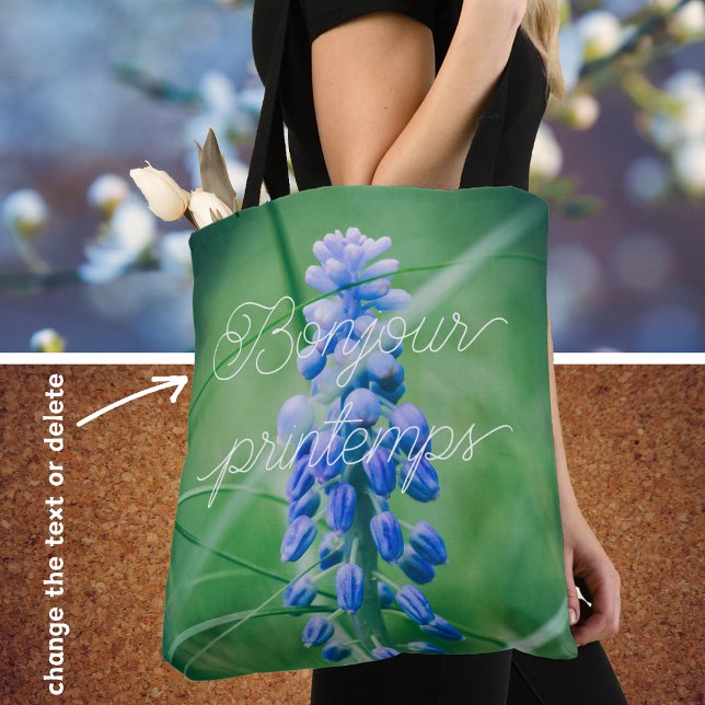 Spring Flower (Grape Hyacinth) Tote Bag (Creator Uploaded)