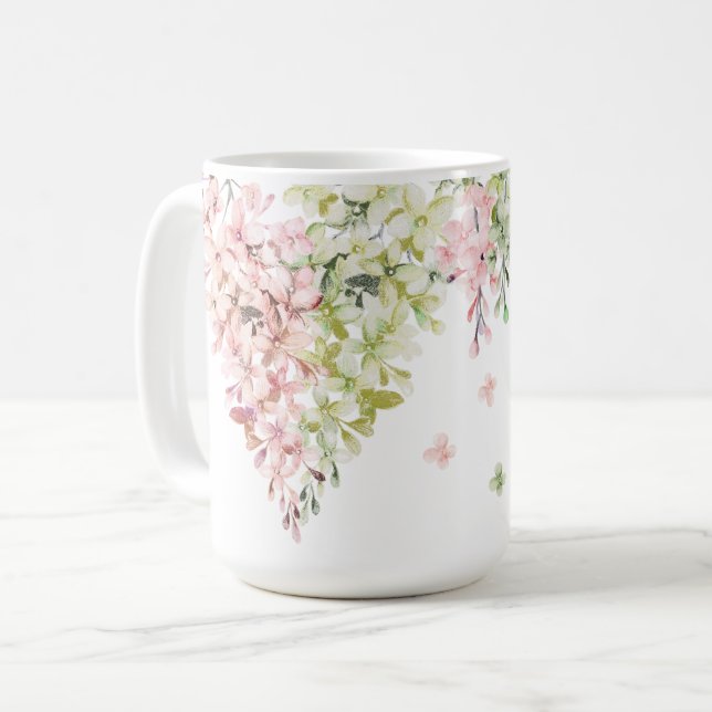 Spring flower heart wedding  coffee mug (Front Left)