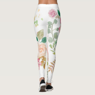 spring flower leggings