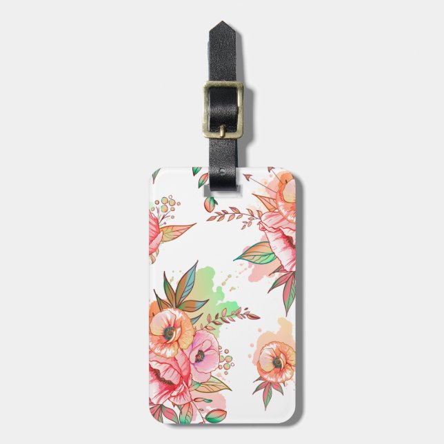 spring Flower Luggage Tag (Front Vertical)