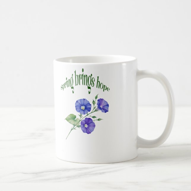 Spring Flower Mug – "Spring Brings Hope" Design (Right)