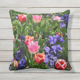 Spring flower outdoor throw pill throw pillow