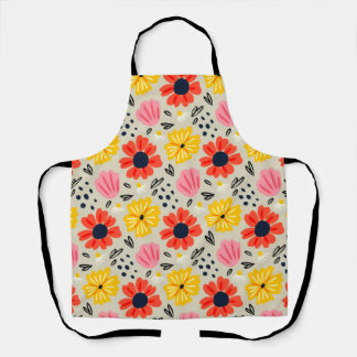 Spring Flower Pattern  Apron