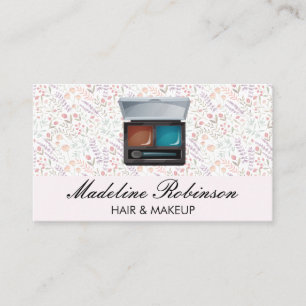Spring Flower Pattern Makeup Kit Business Card