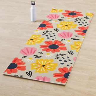 Spring Flower Pattern  Yoga Mat