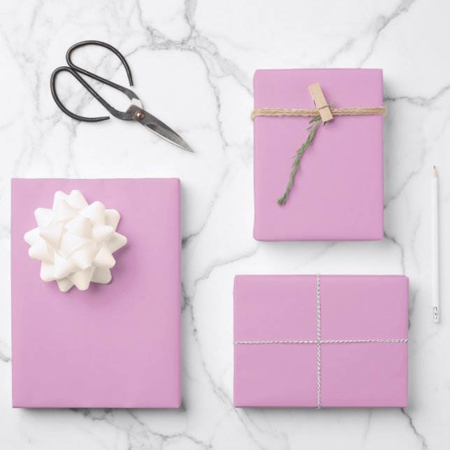 Spring Flower Pink Wrapping Paper Sheets (Front)