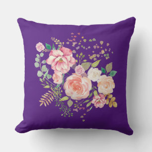spring flower throw pillow